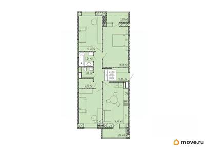 3-комн. квартира, 81.7 м&sup2;