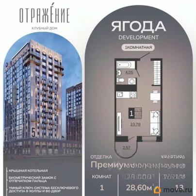 студия, 28.6 м&sup2;