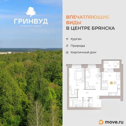 2-комн. квартира, 64.1 м&sup2;