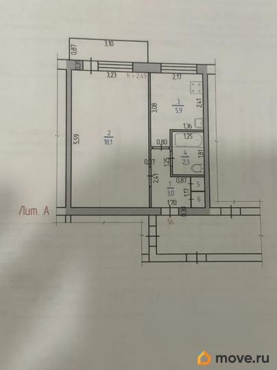 1-комн. квартира, 29.9 м&sup2;