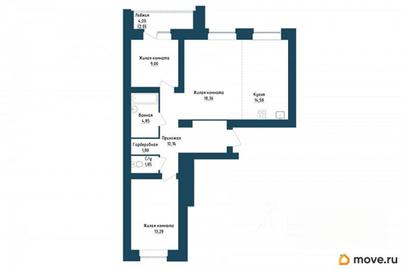 3-комн. квартира, 79.54 м&sup2;