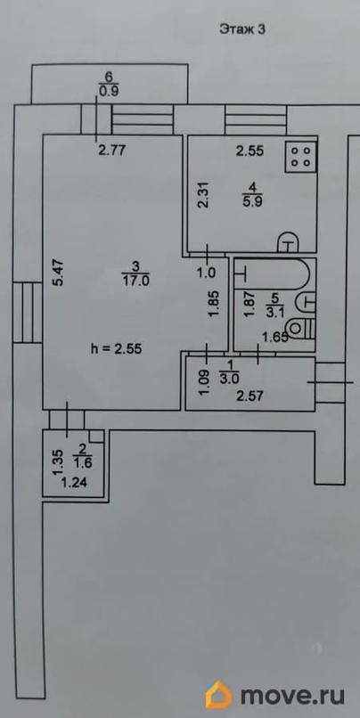 1-комн. квартира, 30 м&sup2;