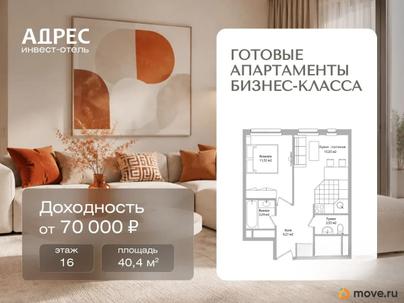 2-комн. апартаменты, 40.4 м&sup2;