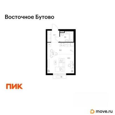 студия, 28.5 м&sup2;
