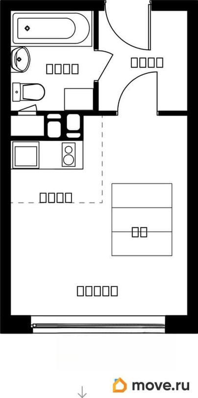 студия, 22.25 м&sup2;