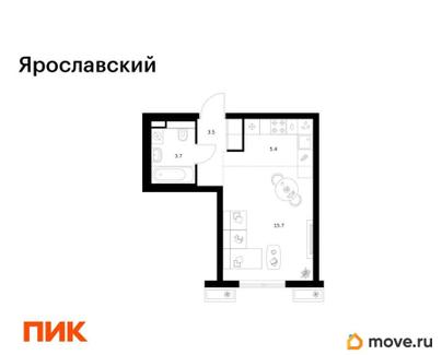 студия, 28.3 м&sup2;
