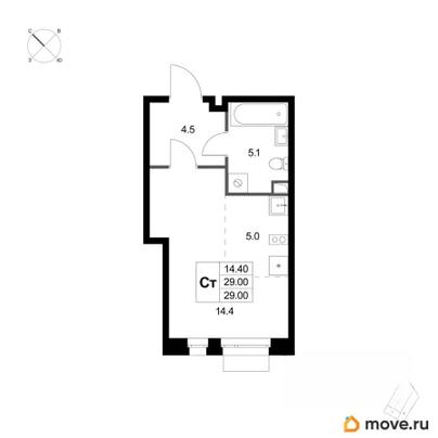студия, 29 м&sup2;