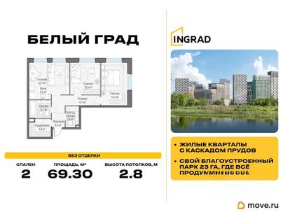 2-комн. квартира, 69.3 м&sup2;