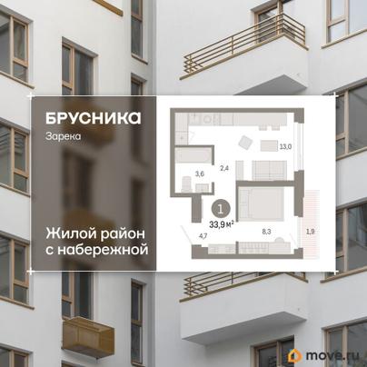 2-комн. квартира, 33.85 м&sup2;