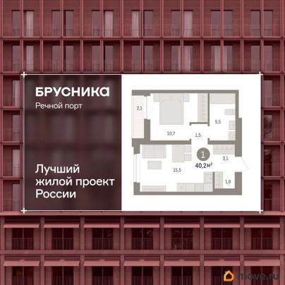 1-комн. квартира, 40.2 м&sup2;
