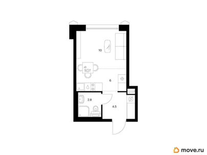 студия, 23.3 м&sup2;
