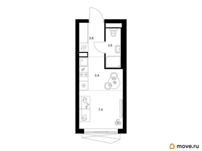 студия, 19 м&sup2;
