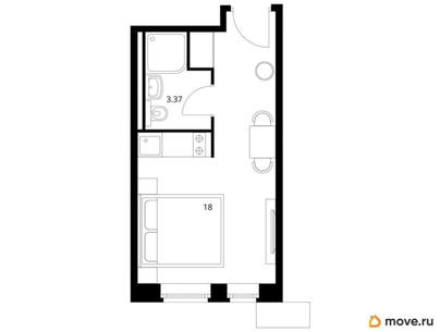 студия, 21 м&sup2;
