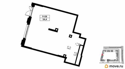торговое помещение, 54.4 м&sup2;